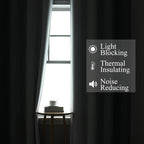 Estelar Textiler Grey and Grayish White Blackout Curtains 108 Inches Long - Image 3