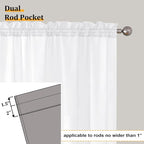 Aiyufeng White Sheer Curtains for Living Room 45 inch Length 2 Panels Set - Image 5