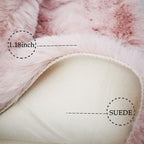 Ghouse Soft Faux Sheepskin Fur Rug 2x4 Pink Fluffy Bedside Rugs Plush Rug Shag - Image 2