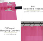 Hot Pink Sheer Curtains for Bedroom Living Room 54 Inch Length 2 Panels Set - Image 4