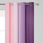 Estelar Textiler Purple and Pink Ombre Blackout Curtains 102 Inches Long 2 - Image 4