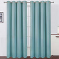 LEMOMO Stone Blue Thermal Blackout Curtains/52 x 95 Inch/Set of 2 Panels Room by Lemomo