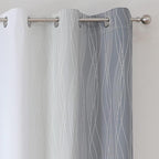Estelar Textiler Full Room Darkening Greyish White and Grey Blackout Curtains - Image 4