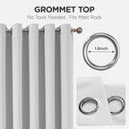 Joydeco Blackout Door Curtain for Doorway Privacy 72 Inches Long, Grommet - Image 9
