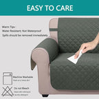 U-NICE HOME Reversible Oversized Chair Covers Quilted Water Repellent Pet - Image 4