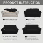 Easy-Going Stretch Sofa Slipcover 1-Piece Sofa Cover Furniture Protector Couch - Image 8