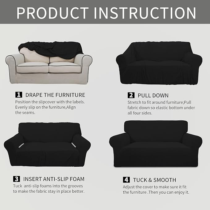 Easy-Going Stretch Sofa Slipcover 1-Piece Sofa Cover Furniture Protector Couch - Image 8
