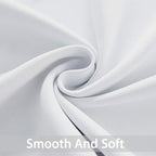 Yakamok Greyish White Curtains for Bedroom, Grommet Thermal Insulated Room - Image 5