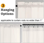 Gwine Ivory Sheer Curtains 63 Inch Length - Image 4