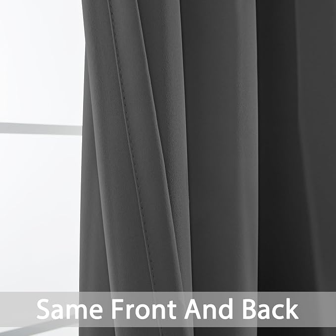 Yakamok Blackout Curtains for Bedroom, Thermal Insulated Room Darkening Curtains - Image 4