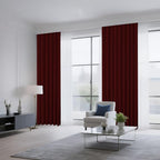 CUCRAF Burgundy Red Blackout Curtains 96 inch Length 2 Panels Set, Rod Pocket - Image 8