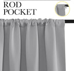 NICETOWN 2 Panels Blackout Curtains, Rod Pocket Window Curtains Room Darkning - Image 2