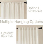 Joydeco Linen Curtains 2 Panel Set, Light Filtering, Ivory on Linen Curtains 84 - Image 3