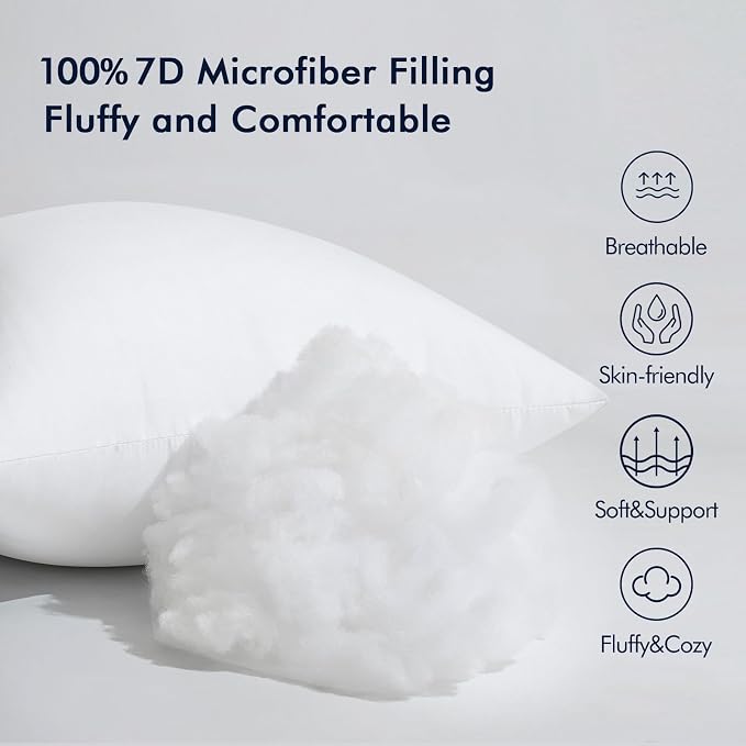 MIULEE Throw Pillow Insert Premium Pillow Stuffer Sham Square Form - Image 2