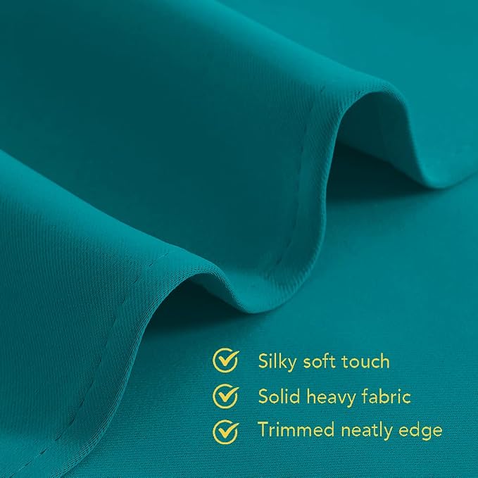 NICETOWN Peacock Teal Blackout Draperies Curtains - Image 5