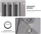 MIULEE Linen Blackout Curtains and Drapes 100% Room Darken Thermal Insulated - Image 4