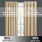 RYB HOME Curtains for Bedroom Living Room 63 inches Long, Thermal Insulated - Image 5