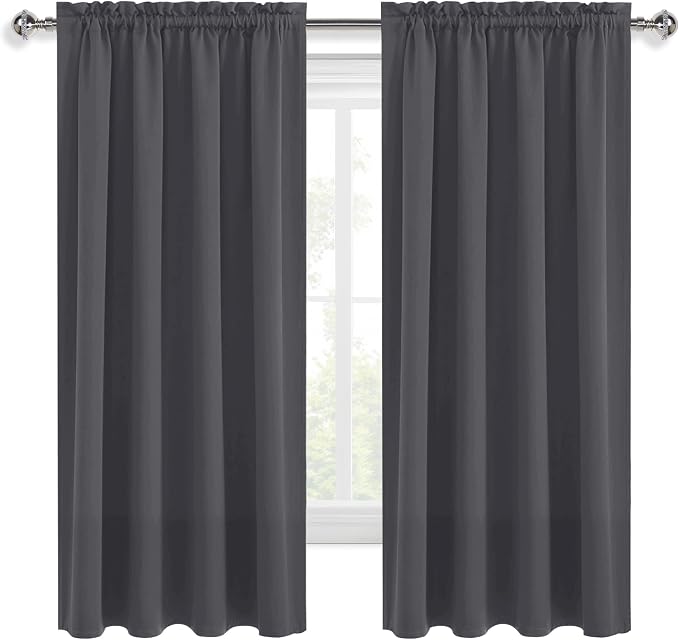 DWCN Blackout Curtains for Bedroom 63 Inch Length 2 Panels Set, Solid Thermal - Image 9