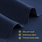 NICETOWN Navy Blackout Curtains & Drapes, 1 Pair, W34 x L60, Window Treatment - Image 5