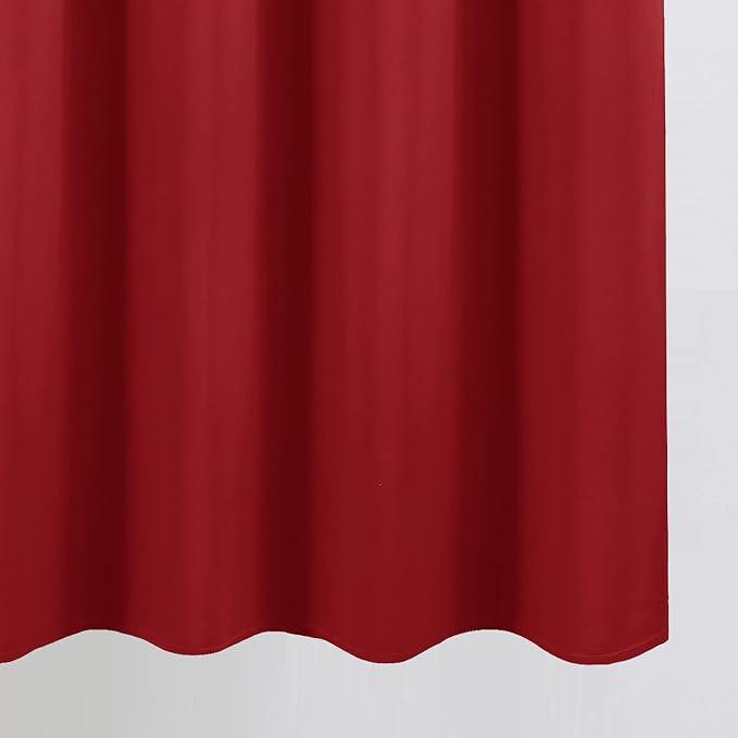LEMOMO Blackout Curtains 66 x 95 inch/Bright Red Curtains Set of 2 - Image 9