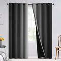 SimpleHome Black and Greyish White Blackout Curtains by SimpleHome