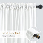 HOMEIDEAS Non-See-Through White Privacy Sheer Curtains, 52 X 96 Inches Long 2 - Image 6