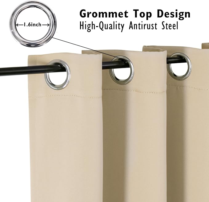 ChrisDowa Blackout Curtains 95 inches Long - Image 2