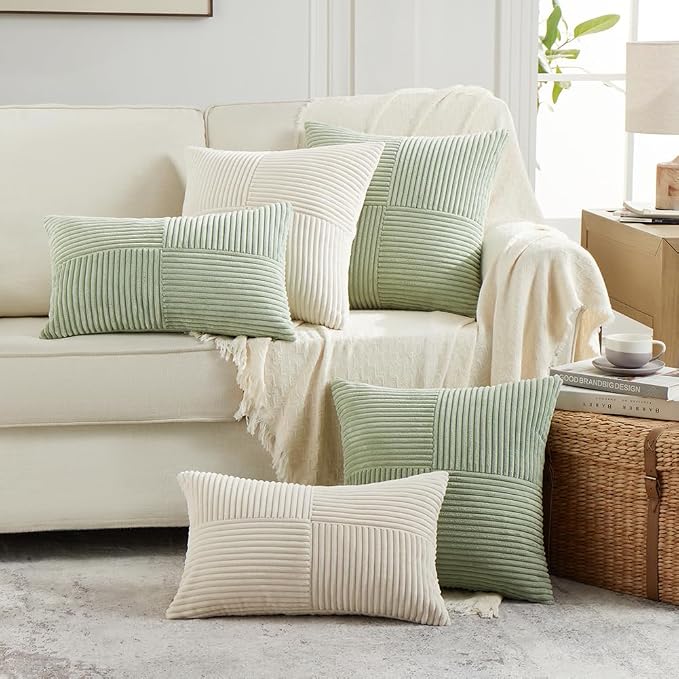 Fancy Homi 2 Packs Cream Long Lumbar Decorative Throw Pillow Covers 12x24 Inch - Image 6