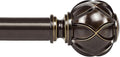 KAMANINA Single Curtain Rod 32 to 58 Inch, 7/8 Inch Antique Bronze Adjustable by KAMANINA