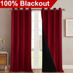 NICETOWN Cold Blocking 100% Blackout Curtains, Durable and Soft Black Lined - Image 2
