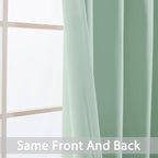 Yakamok Green Curtains 84 Inches Length Blackout Curtain - Image 3