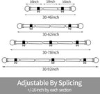 Thestoa Curtain Rods for Windows 30-46 inch, 5/8" Brushed Nickel Curtain Rod - Image 6