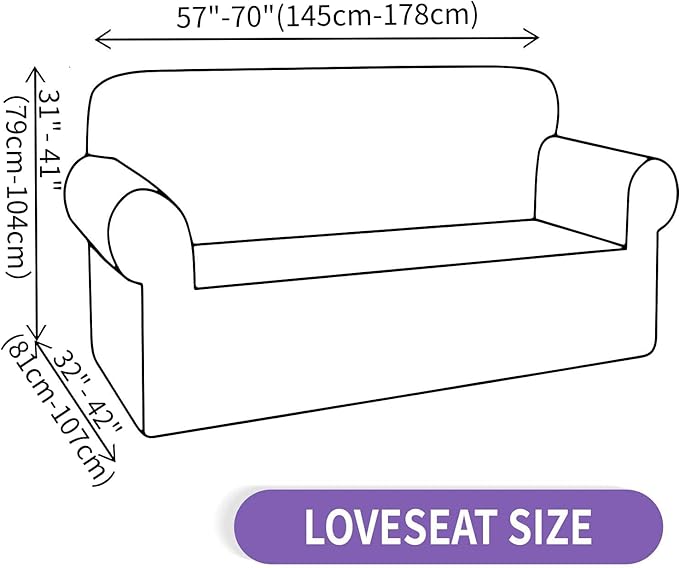 ZNSAYOTX Super Stretch Loveseat Covers, New Striped Love Seat Slipcover - Image 5