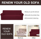 U-NICE HOME Oversized Stretch Loveseat Couch Cover Sofa Covers Washable Sofa - Image 5