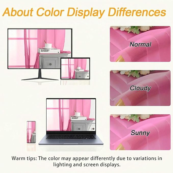 Gwine Sheer Curtains for Living Room 45 inch Length - Image 3