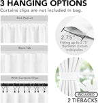 Deconovo Total Blackout Curtains 2 Panels W42 x L45— 100% Blackout, Thermal - Image 3