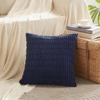 Fancy Homi 4 Packs Navy Blue Decorative Throw Pillow Covers 14x14 Inch - Image 2