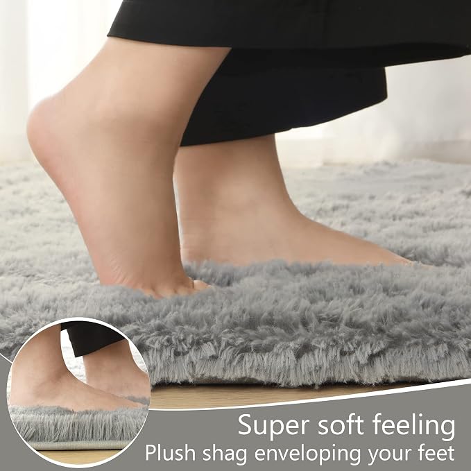 LOCHAS Ultra Soft Indoor Modern Area Rugs Fluffy Living Room Carpets - Image 5