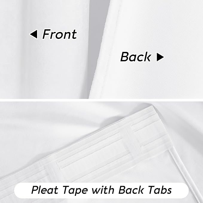 RYB HOME Pure White Velvet Curtains 96 inches - Image 6