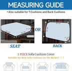 XINEAGE Large Couch Cushion Covers Seat Cushion Cover Thick Stretch Sofa - Image 2