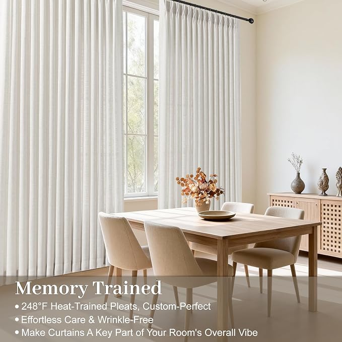 IVAPUPU Pinch Pleated Curtains 102 Inch Long - Image 2