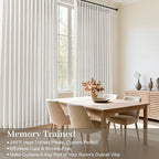 Pinch Pleated Linen Curtains 90 Inches Long 2 Panels - Image 4