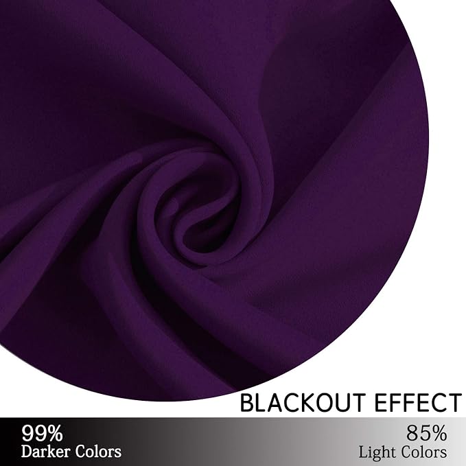 Yakamok Blackout Curtains for Bedroom, Thermal Insulated Blackout Grommet Top - Image 6