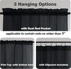 Chyhomenyc Black Sheer Curtains 84 Inch Length 2 Panels Set, Light Filtering - Image 6