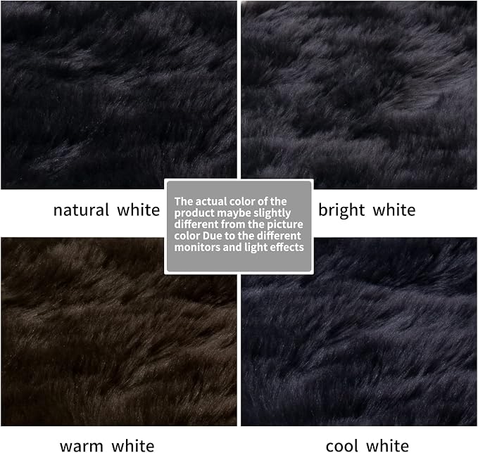 Small Faux Fur Rug, 2x4 ft Ultra Soft Sheepskin Rug Chair Sofa Cover Seat Pad - Image 5
