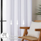 Simplebrand Pure White Light Filtering Curtains - Image 7