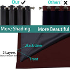Yakamok 100% Blackout Curtains 72 Inches Long, 2 Thick Layers Completely - Image 5