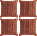 Fancy Homi 4 Packs Rust Decorative Throw Pillow Covers 24x24 Inch by Fancy+Homi