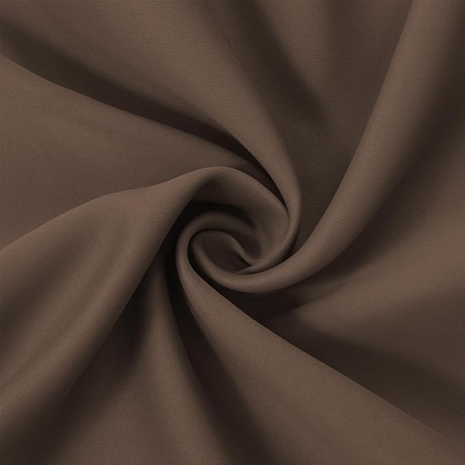 LEMOMO Chocolate Brown Thermal Blackout Curtains/38 x 63 Inch/Set of 2 Panels - Image 5