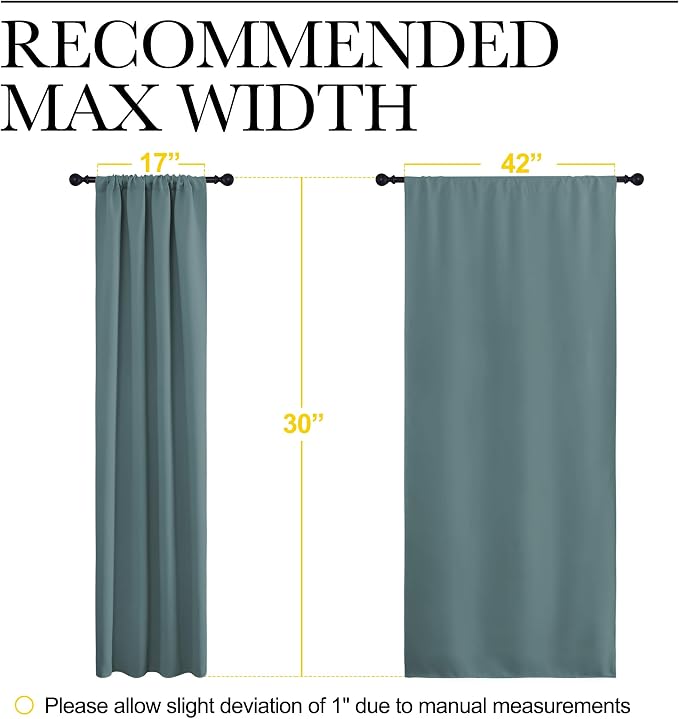 NICETOWN 2 Panels Blackout Curtains, Rod Pocket Thermal Insulated Drapes - Image 6